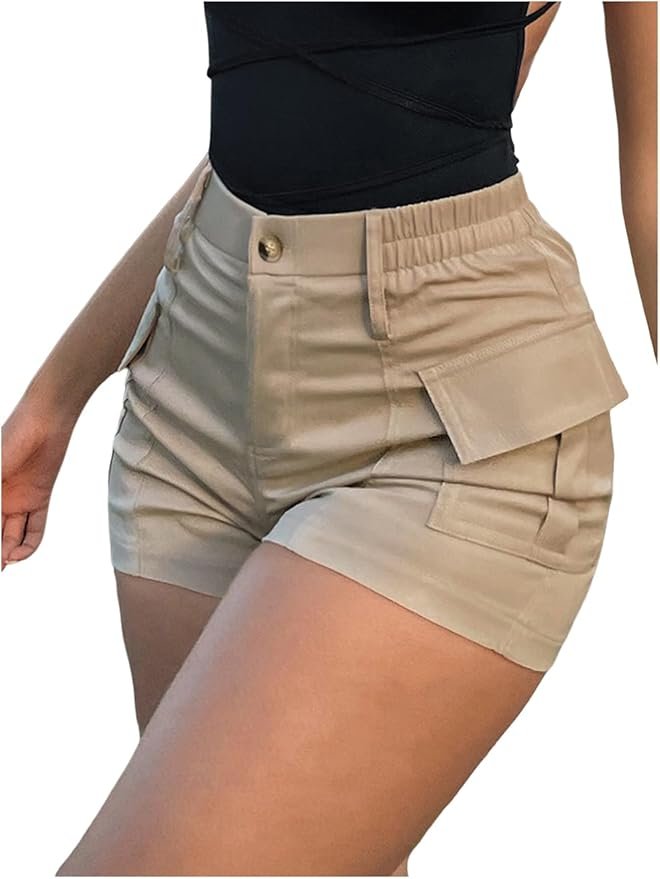 High Waist Streetwear Cargo Shorts