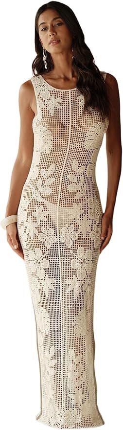 Sheer Cover Up Maxi Beach Dress